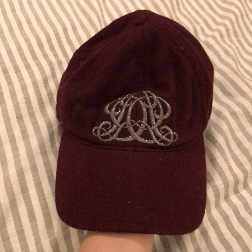 Burgundy J Crew hat